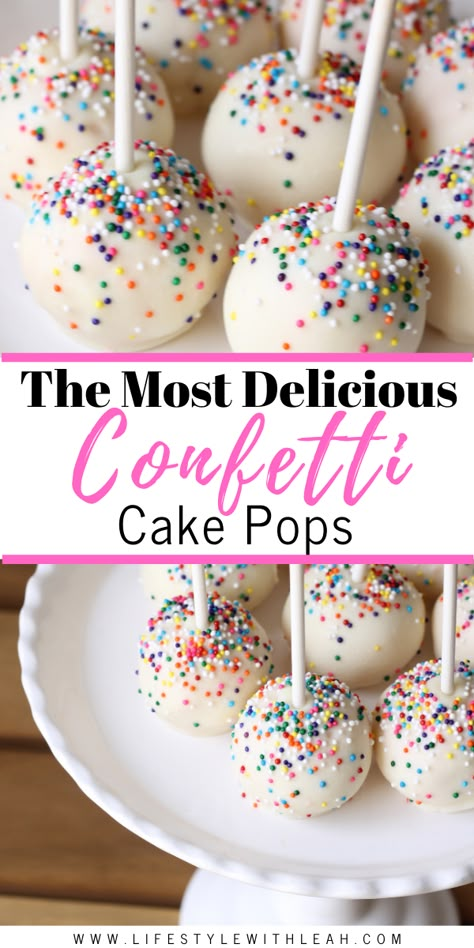 Cake Pops Bouquet, Confetti Cake Pops, Cake Pops Designs, Easy Cake Pops, Cake Pop Recipe Easy, Cake Pops Recipe, Cake Popsicles, Cake Ball Recipes, Bouquet Cake