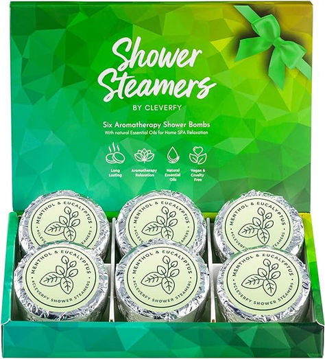 Stocking Stuffers for Men and Women - Eucalyptus Essential Oil for Refreshing Shower, Colds or Nasal Congestion Stocking Stuffers For Adults, Stocking Stuffers For Women, Stocking Stuffers For Men, Aromatherapy Gifts, Purple Gift, Nasal Congestion, Shower Steamers, Green Gifts, Christmas Gift Box