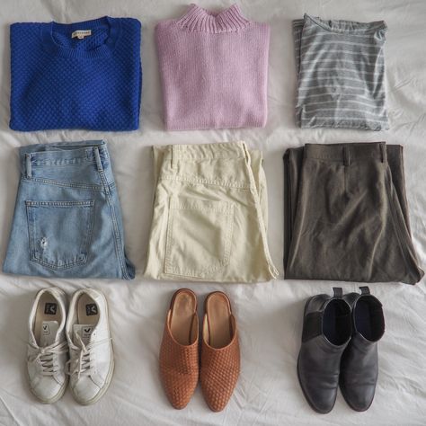 An Essential Spring Capsule Wardrobe - Emily Lightly Emily Lightly, Minimalist Winter Wardrobe, Travel Capsule Wardrobe Summer, French Capsule Wardrobe, Winter Wardrobe Essentials, Basic White Tee, Spring Capsule, Travel Capsule Wardrobe, Winter Capsule Wardrobe