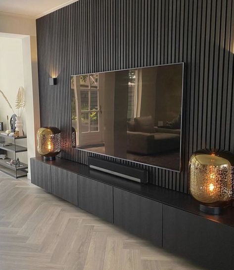 Modern Lounge Rooms, Luxury Living Room Inspiration, Feature Wall Living Room, Living Room Wall Units, Tv Room Design, Living Room Design Decor, Home Design Living Room, Elegant Living Room, Living Room Inspo