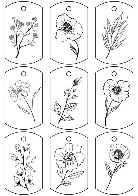 Use this customizable White Black Simple Outline Floral Gift Tag Document (A4) template and find more professional designs from Canva. #black #white #doodle #art #vintage #illustrated #outline #gift #tag #gifttag #flower #floral #A4 Black White Doodle, A4 Template, White Doodle, Free Printable Tags, Blank Tags, Tag Template, Printable Tags, Floral Gifts, Black And White Design