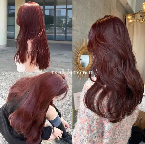 Wine Hair, Red Hair Inspo, Hair Tint, Cherry Hair, Hair Color Streaks, Hair Inspiration Long, Fall Hair Color For Brunettes, Hair Color For Brunettes, Color For Brunettes