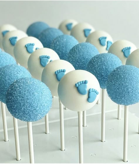 Babyshower Dessert Boy, Blue Cake Pop Ideas, Blue Desserts For Baby Shower Boys, Baby Shower Cake Pops Boy, Cake Pops For Baby Shower Boy, Baby Shower Sweets Table Boy, Boy Baby Shower Cake Pops, Cake Pop Baby Shower Boy, Baby Shower Cake Pops For Boys