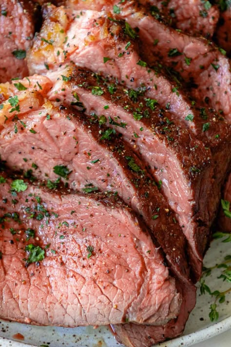 Bottom Round Roast With Herb Butter - main dishes #maindishes Bottom Round Roast Oven, Slow Cooker Round Roast, Round Roast Recipes, Beef Bottom Round Steak, Top Round Roast Recipe, Bottom Round Roast Recipes, Main Meat Dishes, Round Roast Recipe, Bottom Round Roast