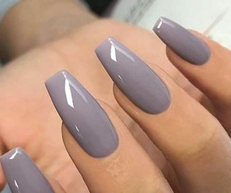 Solid Color Nails, September Nails, Easy Nails, Her Nails, Simple Acrylic Nails, Rose Gold Nails, Gray Nails, Nailed It, Prom Nails