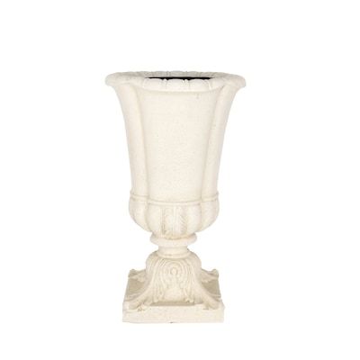 Shop MPG Planters Large (25-65-Quart) 16.25-in W x 26.5-in H Aged White Mixed/Composite Planterundefined at Lowe's.com. This entrance urn planter, with detailed lip, body and base can be used alone or as a pair to grace the entryway to your home, garden or pool. It would also Outside Decor Ideas, Landscape Garden Ideas, Blue Pendant Light, Parisian Garden, Garden Urns, Urn Planters, Indoor Outdoor Planter, Golden Lighting, Cape House