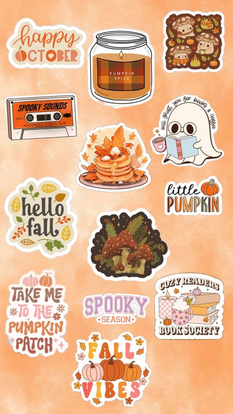 Fall stickers ! #fyp #fypshuffle #collageart #nature #stickers #fall #autumn #fallaesthetic #art #aesthetic #inspo #cozy #printables #pumpkin #fallvibes #vibes # Autumn Stickers Aesthetic, Fall Stickers, Pumpkin Books, Stickers Aesthetic, Nature Stickers, Autumn Stickers, Art Aesthetic, Hello Autumn, Cozy Fall