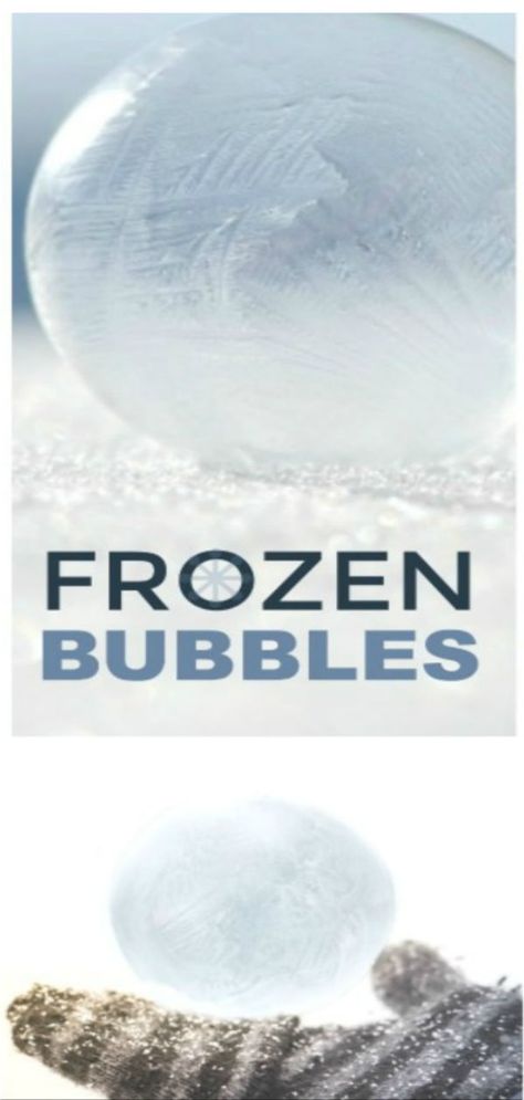 Frozen Bubbles | Growing A Jeweled Rose Frozen Bubbles How To Make, Bubble Experiment, Art Toddlers, Frozen Bubble, Science Discovery, Teaching Preschoolers, Frozen Bubbles, Blow Bubbles, Winter Science