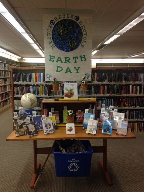 April 2017.   Earth. Day  2017 Book Shops, Library Book Displays, Earth Book, Book Displays, Library Display, Reduce Reuse Recycle, Library Displays, Reuse Recycle, Special Education Classroom