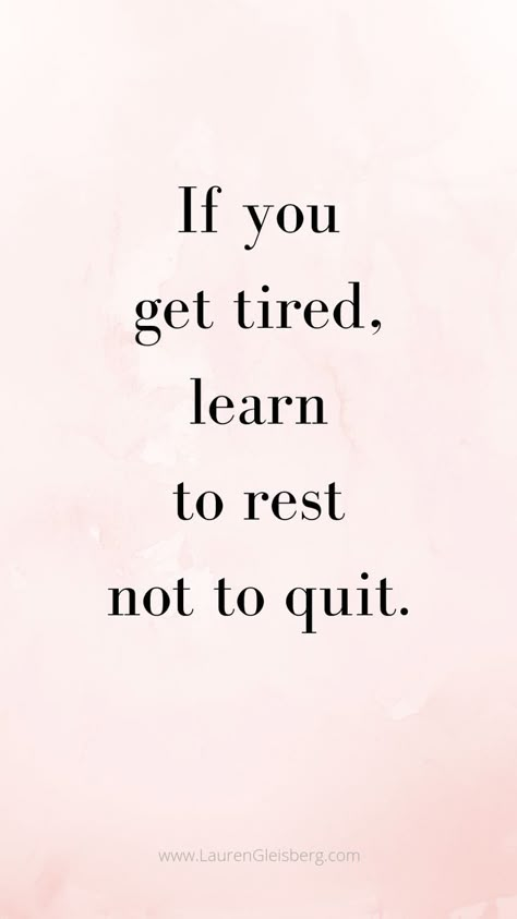 BEST MOTIVATIONAL & INSPIRATIONAL GYM / FITNESS QUOTES - if you get tired, learn to rest not to quit Positive Quotes For Life Encouragement, Motivation Positive, Best Motivational Quotes, Fitness Motivation Quotes, Health Quotes, A Quote, Fitness Quotes, Gym Fitness, Inspirational Quotes Motivation