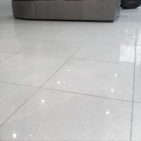 White sparkly quartz tiles with amazing glittery pieces. Diamond Bathroom Floor, Glitter Floor Tile, Diamond Floor Tile Bathroom, Shiny Floor Tiles, Sparkly Tiles Bathroom, Quartz Floor, Sparkly Tiles, Bathrooms Renovations, Sparkle Floor