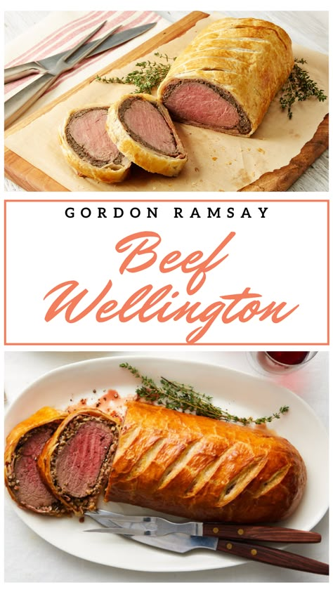 Chef Ramsey Beef Wellington, Personal Size Beef Wellington, Gordon Ramsay Wellington, Gordon Ramsay's Beef Wellington, Homemade Beef Wellington, Tyler Florence Beef Wellington Recipe, Beef Wellington Christmas Dinner, Simple Beef Wellington Recipe, Beef Wellington Recipe Gordon Ramsay