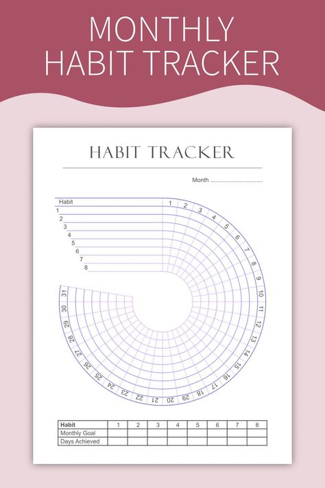 Excited to share the latest addition to my #etsy shop: Printable Circle Habit Tracker, Monthly Goal Tracker, US Letter Circular Habit Tracker, Monthly Goal Tracker, Habit Tracker Monthly, Printable Circles, Habit 1, Monthly Goal, Monthly Goals, Goal Tracker, Habit Tracker