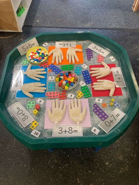 Eyfs Provision Activities, Adding Tuff Tray Ideas, Year One, Adding Activities Eyfs, Addition Tuff Tray, Summer Tuff Tray Ideas Eyfs, Year 1 Provision, Number Tuff Tray Ideas, Number Activities Eyfs