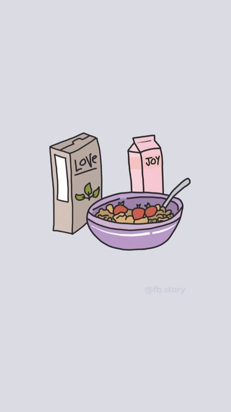 Cereal Aesthetic Wallpaper, Cereal Wallpapers, Cereal Doodle, Cereal Tattoo, Cereal Drawing, Cereal Aesthetic, Catalog Design Layout, Cereal Brands, Simple Breakfast