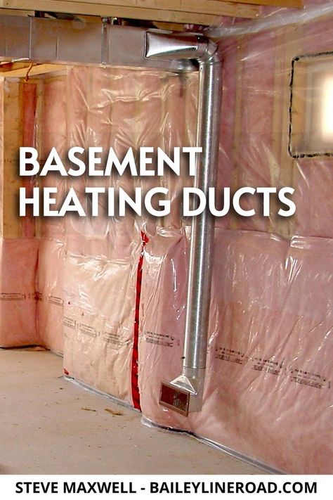 Question: "How should I arrange the #heating ducts as I convert an unfinished #basement space into a couple of bedrooms?" Basement Hvac Ideas, Basement Heating Ideas, Lifted House, Basement Ventilation System, Basement Luxury, Basement Layouts, Dream House Basement, Basement Ventilation, Unfinished Basement Bedroom