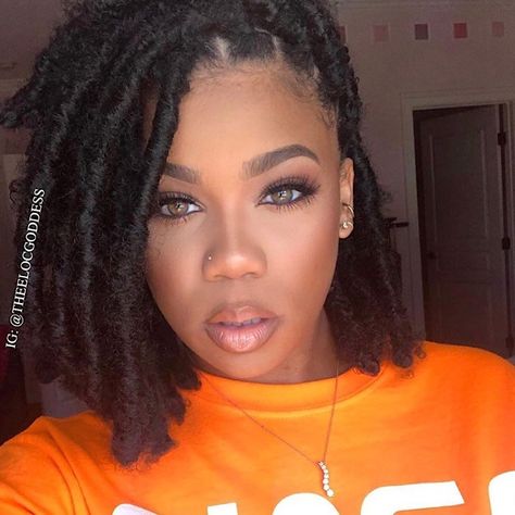 Faux Loc Bob, Bob Faux Locs, Locs With Color, Easy Protective Styles, Locs Bob, Faux Locs Bob, Loc Bob, Bob Box Braids Styles, Voice Of Hair