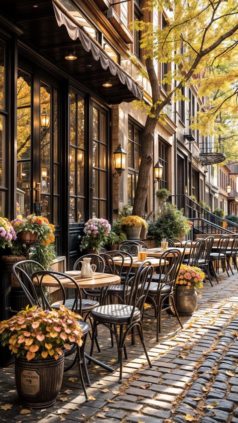 European Coffee Shop Aesthetic, Nyc Coffee Shop, Cafe Paris, Calming Pictures, Coffee Shop Aesthetic, Parisian Cafe, Vacation Goals, Beautiful Town, Hotel Cafe