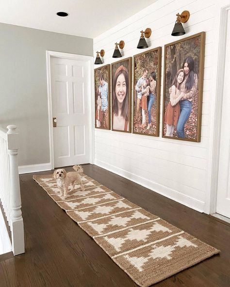 Smallwood Home, Wedding Photo Walls, Hallway Pictures, Top Of The Stairs, Family Photo Wall, Family Wall Decor, Gallery Wall Living Room, Living Room Decor Inspiration, Family Wall