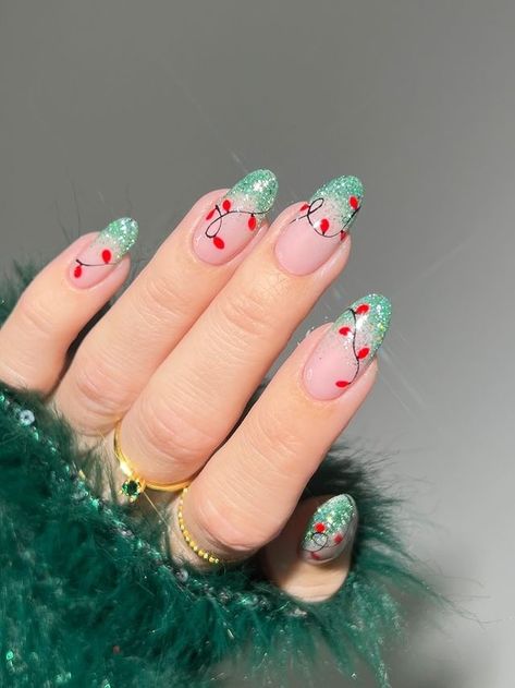 Red Christmas Nails, Cute Christmas Nails, Christmas Nails Easy, Christmas Gel Nails, Edgy Nails, Her Nails, Christmas Nails Acrylic, Nail Swag, Festival Nails