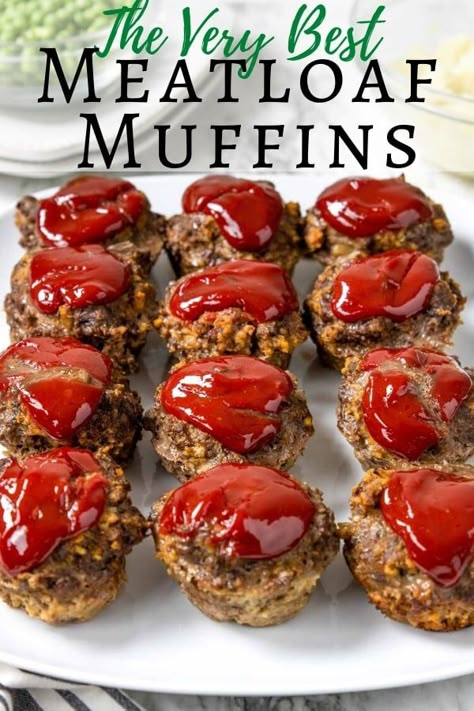 Muffin Pan Meatloaf, Easy Meatloaf Muffins, Pan Meatloaf, Meatloaf Muffins Recipe, Ground Beef Meatloaf, Easy Meatloaf Recipe, Meatloaf Topping, Beef Meatloaf, Mini Meatloafs