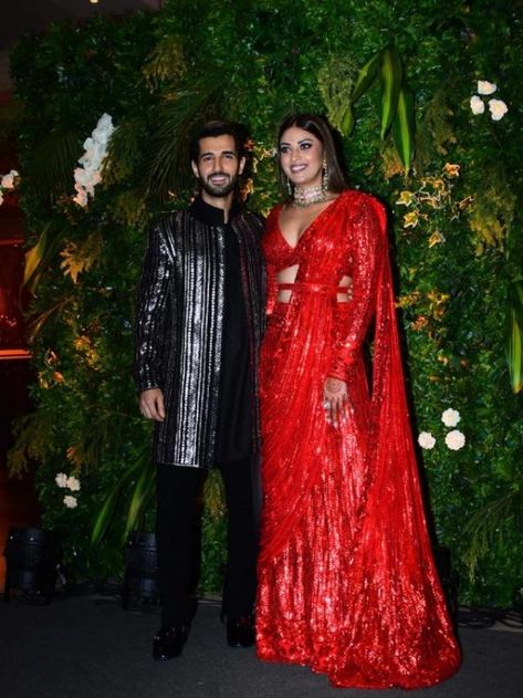 Newlyweds, Aditya Seal and Anushka Ranjan, are one of the most-loved couples of the glamour world, and they never fail to swoon the hearts of their fans and followers with their sizzling chemistry. For the unversed, Aditya and Anushka had met each other at an event hosted by Anushka's family almost three and a half years ago and had instantly felt a strong connection. And the two had taken the internet by storm with their dreamy wedding and adorable moments from the same.    On November Anushka Ranjan, Aditya Seal, शादी की तस्वीरें, Alka Yagnik, Reception Outfits, Glamour World, Bollywood Couples, Saree Gown, Engagement Ceremony