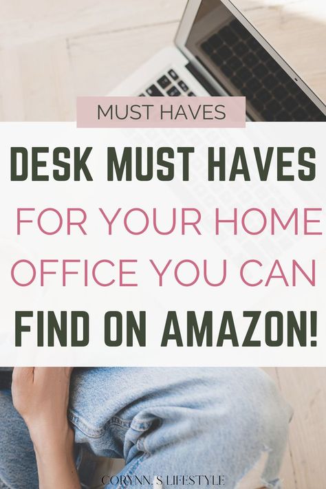 girl sitting on the floor with a laptop near their knee. Desk must haves from amazon Work From Home Must Haves, Desk Must Haves, Desk Essentials Office, Desk Essentials, Kitchen Must Haves, Desk Organizers, Work From Home, New Job, Working From Home