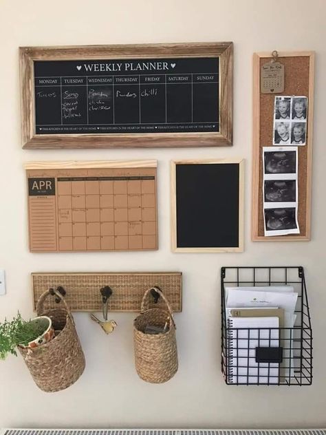 Kitchen Control Center Wall, Home Command Center Wall, Pod Office, Family Command Center Wall, Command Center Wall, Command Center Kitchen, Organize Bathroom, Home Command Center, Family Command Center