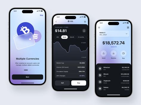 Moodboard App, Financial Apps, Web Application Design, Investment App, Crypto Wallet, App Concept, Mobile App Design Inspiration, Finance App, Webpage Design