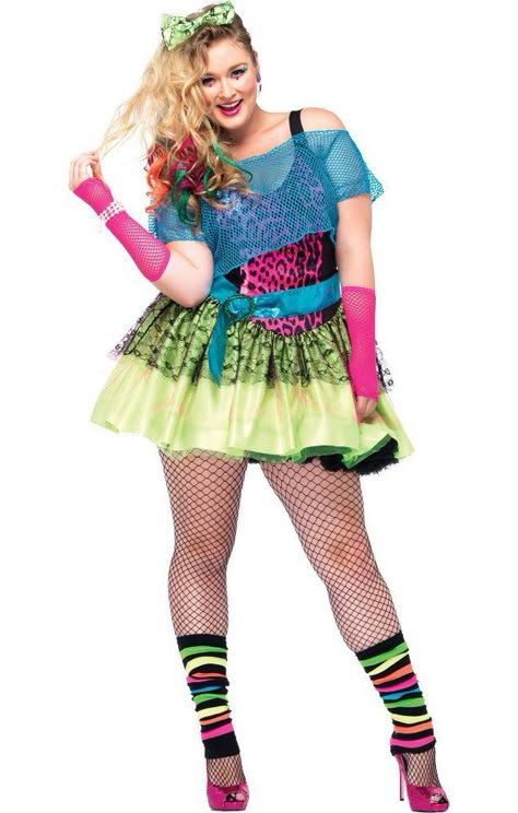 This '80s Halloween costume is totally rad. 80s Prom Costume, 80s Girl Costume, 80s Prom Dress Costume, Fancy Dress Plus Size, 80s Theme Party Outfits, 80s Dress Up, 80s Party Costumes, 80s Halloween Costumes, 80s Fancy Dress