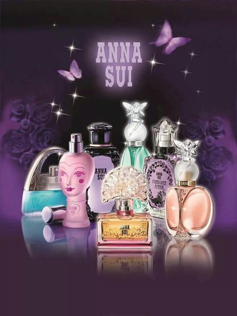 Anna sui Perfume: i have them all Anna Sui Perfume, Anna Sui Makeup, Perfume Hacks, Show Makeup, Makeup Ads, Perfume Ad, Beautiful Perfume Bottle, Beautiful Perfume, Perfume Lover