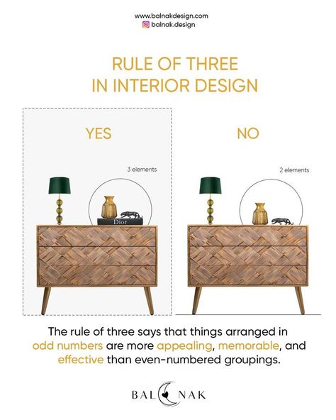 Find out which is the rule of three in interior design! The Rule Of Three, Comfy Cozy Home, Interior Design Basics, Learn Interior Design, Interior Design Principles, Rule Of Three, Style Guide Design, Interior Design Guide, Living Room Design Inspiration