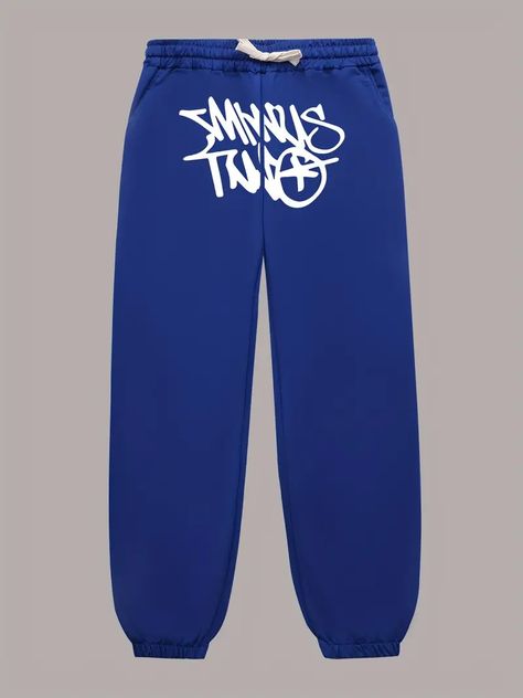 Letter Print Drawstring Sweatpants Loose Fit Pants Men's Casual Slightly Stretch Joggers For Men Spring Autumn Running Jogging - Temu Sweatpants Design, Autumn Running, Joggers For Men, Loose Fit Pants, Drawstring Sweatpants, Men Spring, Trendy Outfits For Teens, Casual Joggers, Swag Outfits For Girls