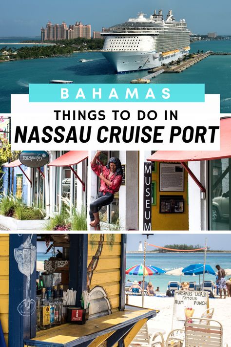 Exciting Things to do in Nassau Bahamas Cruise Port! Looking for things to do in Nassau Bahamas on a cruise? Disembark your Bahamas Cruise in, sau and visit these exciting places, all within walking distance of Nassau Cruise Port! Our top tip is a short walk to Junkanoo Beach Nassau, one of our favTches. For history buffs take the walking tour of Nassau Old Town, see the Cathedral, Fort, Queens Staircase, Main Street, Government House and Bahamas Parliament Square. #nassau #bahamascruise Disney Cruise Nassau Bahamas, Nassau Bahamas Cruise Port Map, Nassau Cruise Port, Nassau Bahamas Things To Do Cruises, Bahamas Baecation, Junkanoo Beach Nassau Bahamas, Freeport Bahamas Cruise Port, Things To Do In Nassau Bahamas, Nassau Bahamas Things To Do