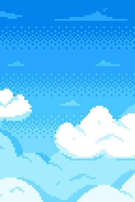 Retro Game Background, Dithering Pixel Art, Pixel Game Aesthetic, Retro Video Game Aesthetic, Sky Pixel Art, Pixel Sky, Video Games Aesthetic Wallpaper, Best Pc Gaming Setup, Video Game Wallpaper