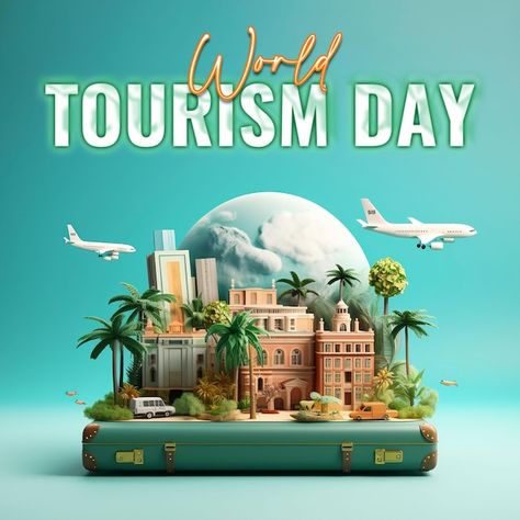 World Tourism Day, Tourism Day, About World, Social Media Post Design, Post Design, Media Post, Social Media Post, Graphic Resources, Tourism