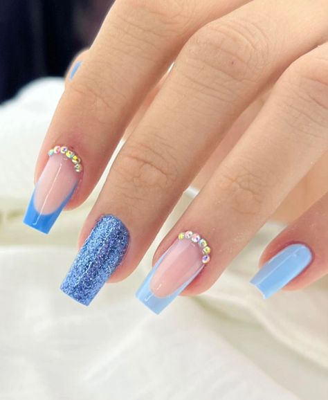 #nails Fancy Nails Designs, Luxury Nails, Long Acrylic Nails, Rhinestone Nails, Stiletto Nails, Green Nails, Holiday Nails, Nude Nails, Blue Nails