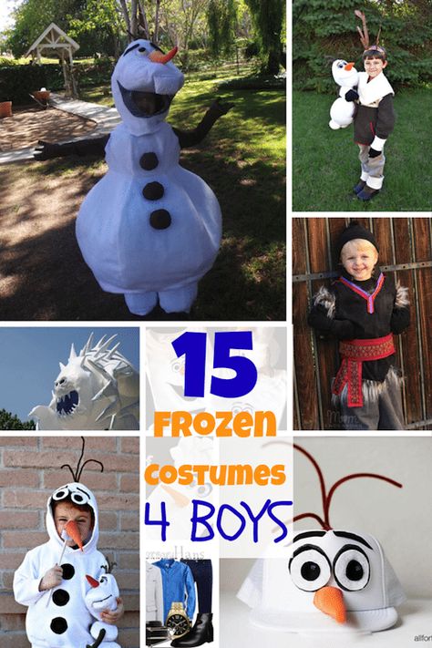 Does your little boy love Disney's Frozen too? Are you looking for Frozen costumes for boys? Check out this round for some fun DIY costume ideas! #Halloween #halloweencostumes #Disney Mr Smee Costume, Diy Olaf Costume, Smee Costume, Sven Costume, Frozen Costume Ideas, Quick Halloween Costumes Last Minute Men, Costume Ideas For Boys, Karneval Diy, Mr Smee