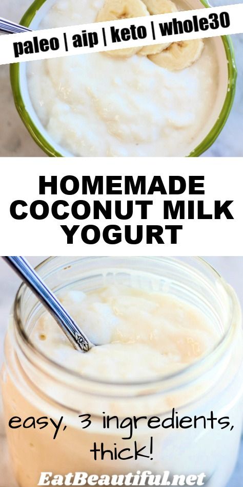 Recipe Coconut Milk, Coconut Yogurt Recipe, Homemade Coconut Yogurt, Aip Keto, Homemade Coconut Milk, Diy Yogurt, Creamy Soups, Coconut Milk Yogurt, Making Yogurt