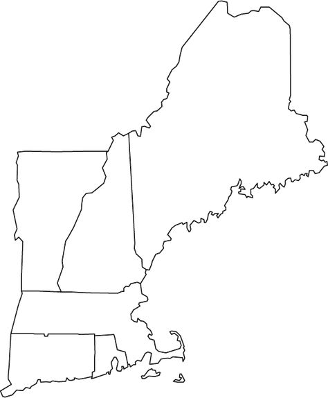 New England Pride! A design including the New England states would resonate with all participants Uk Map Outline, State Of Maine Worksheets, State Of Maine Coloring Pages, State Outlines Printable, Playful Pioneers, State Of Maine Outline, Log Crafts, Mothers Day Crafts Preschool, Brave Writer