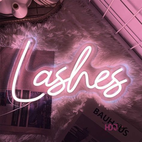 none Beauty Shop Decor, Eyelash Salon, Salon Signs, Lashes Logo, Sign Materials, Iphone Wallpaper Tumblr Aesthetic, Led Neon Lighting, Salon Decor, Custom Neon Signs