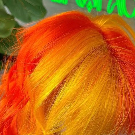 Hair Nirvana on Instagram: "Two appointments left before I’m taking a break to open @honeytacoma 🍯 Tomorrow & the 18th. Lets make some cool hair 🧞‍♀️" Red And Yellow Hair Color, Red To Orange Hair, Sunset Orange Hair, Orange And Blue Hair, Red And Yellow Hair, Yellow Orange Hair, Orange And Yellow Hair, Jack Core, Orange Hair Dye