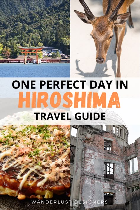 Hiroshima one day itinerary | Planning to visit Hiroshima, Japan? This Hiroshima itinerary is great for spending a couple of nights there, as well as for a day trip to Hiroshima from Kyoto or Osaka. | Hiroshima travel things to do | things to do in Hiroshima | Itsukushima shrine Hiroshima | Hiroshima and Miyajima in one day | Hiroshima peace memorial park | Hiroshima Japan Travel, Hiroshima Peace Memorial Park, Hiroshima Itinerary, Hiroshima Travel, Hiroshima Miyajima, Hiroshima Day, Japan Hiroshima, Itsukushima Shrine, Japan Honeymoon