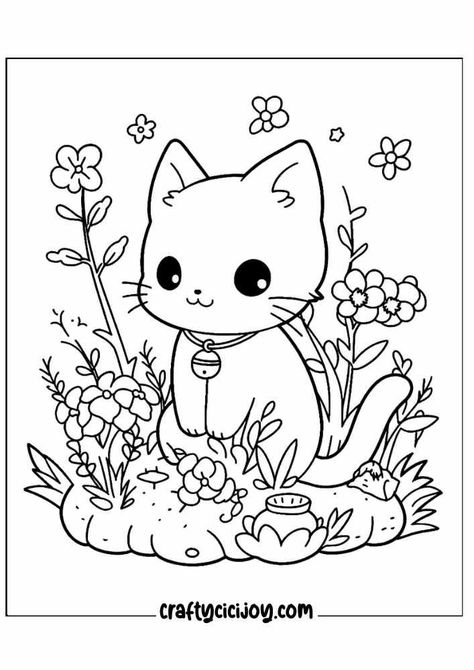 Discover over 30 free printable cute kitten coloring pages perfect for kids and adults. From playful antics to serene scenes, unleash your creativity with adorable feline friends. Get ready to add a splash of color to these charming illustrations! Kitty Coloring Pages, Kitten Coloring Pages, Cat Colouring In Pages, Cute Kitten Coloring Pages, Kawaii Cat Coloring Pages, Cats And Dogs Coloring Pages, Dog And Cat Coloring Page, Kitty Coloring, Christmas Kitten