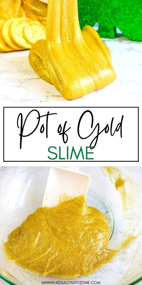 3 Ingredient Slime, St Patrick's Day Kids, Crafts Slime, Rainy Day Crafts, Slime Craft, Cool Science Experiments, Slime Recipe, Things To Make, Recipe Boards