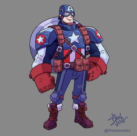 Captain America Redesign Art, Captain America Redesign, Super Hero Character Design, Marvel Redesign, Hero Character Design, Captain America Suit, Marvel What If, Marvel Concept Art, Cool Marvel