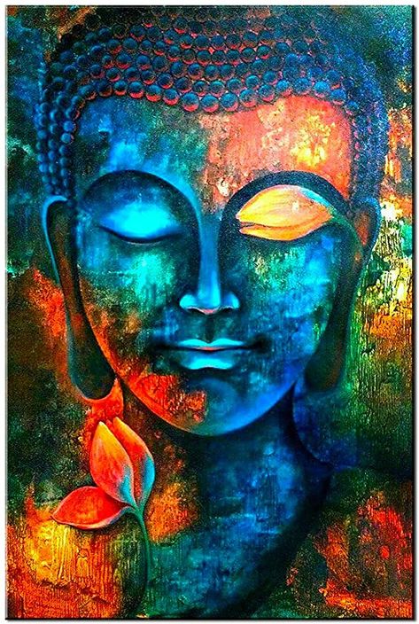 Yoga Kunst, Arte Yoga, Buddha Canvas, Art Buddha, Buddha Wall Art, Buddha Face, Buddha Art Painting, Afrikaanse Kunst, Buddha Painting