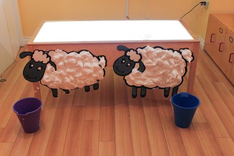 Sheep Sheering Preschool, Sheep Sensory Bin, Farm Role Play Area Eyfs, Petting Zoo Farm Aesthetic, Sheep Activities For Preschool, Farm Themed Activities, Farm Lessons, Farm Animals Activities, Farm Theme Preschool