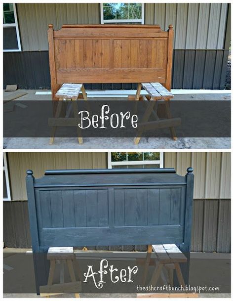 DIY Chalkboard Painted Bed | Blissfully Ever After | Bloglovin’ Chalk Painted Bed, Chalk Painted Headboard, Chalk Paint Bed, Painted Bed Frames, Diy Chalkboard Paint, Painted Headboard, Bed Makeover, Painting Wooden Furniture, Painted Beds