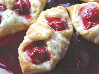 Cherry Cream Cheese Danish Cherry Cream Cheese Danish, Cherry Cream Cheese, Cheese Danish Recipe, Funnel Cakes, Cream Cheese Danish, Puff Pastry Desserts, Cheese Danish, Cherry Desserts, Breakfast Sweets